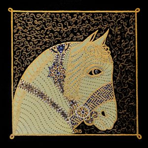 Silvia Karamfilova Art "Golden horses head"